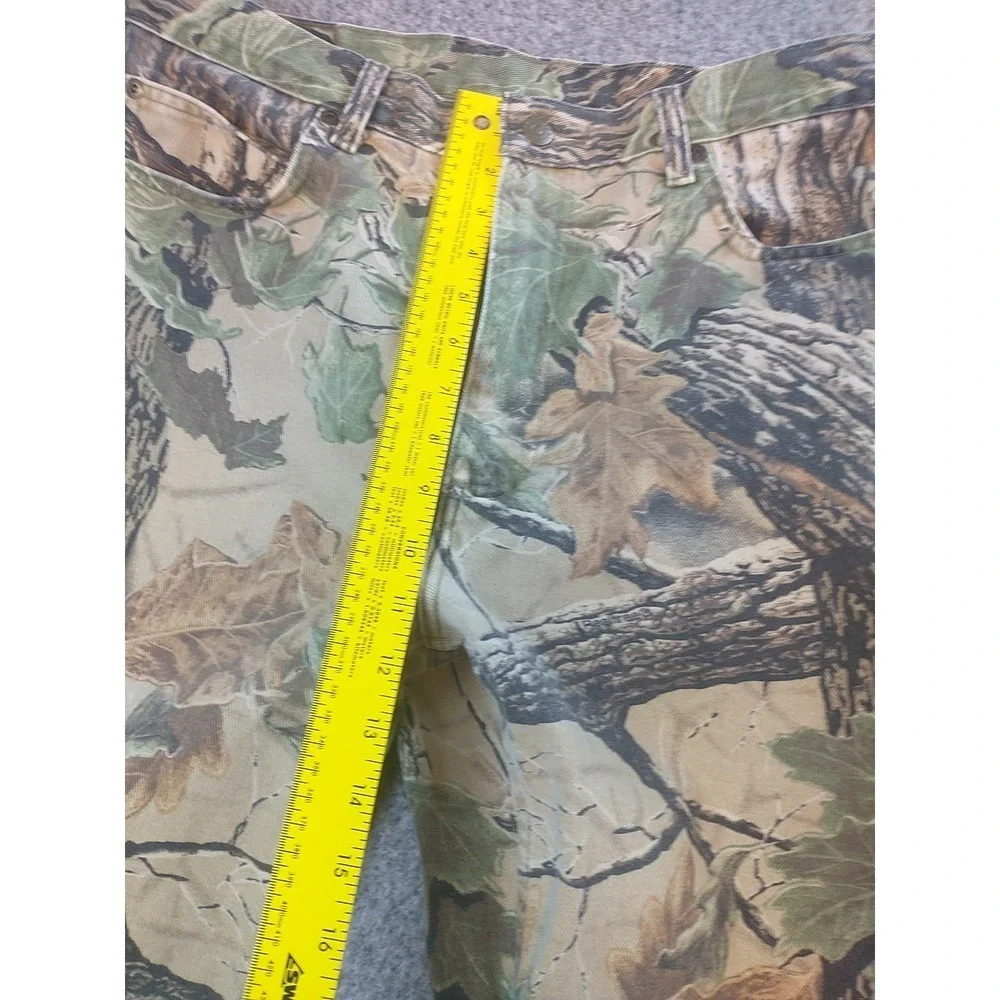Cabelas Realtree Camo Pants Mens 32 Regular Straight Leg Cotton Canvas Hunting